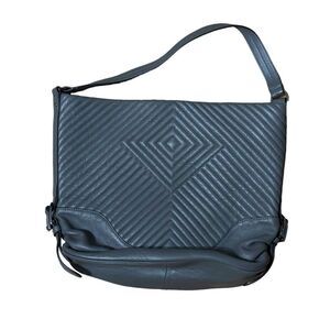 Vince Camuto Genuine Leather Grey Hobo Bag